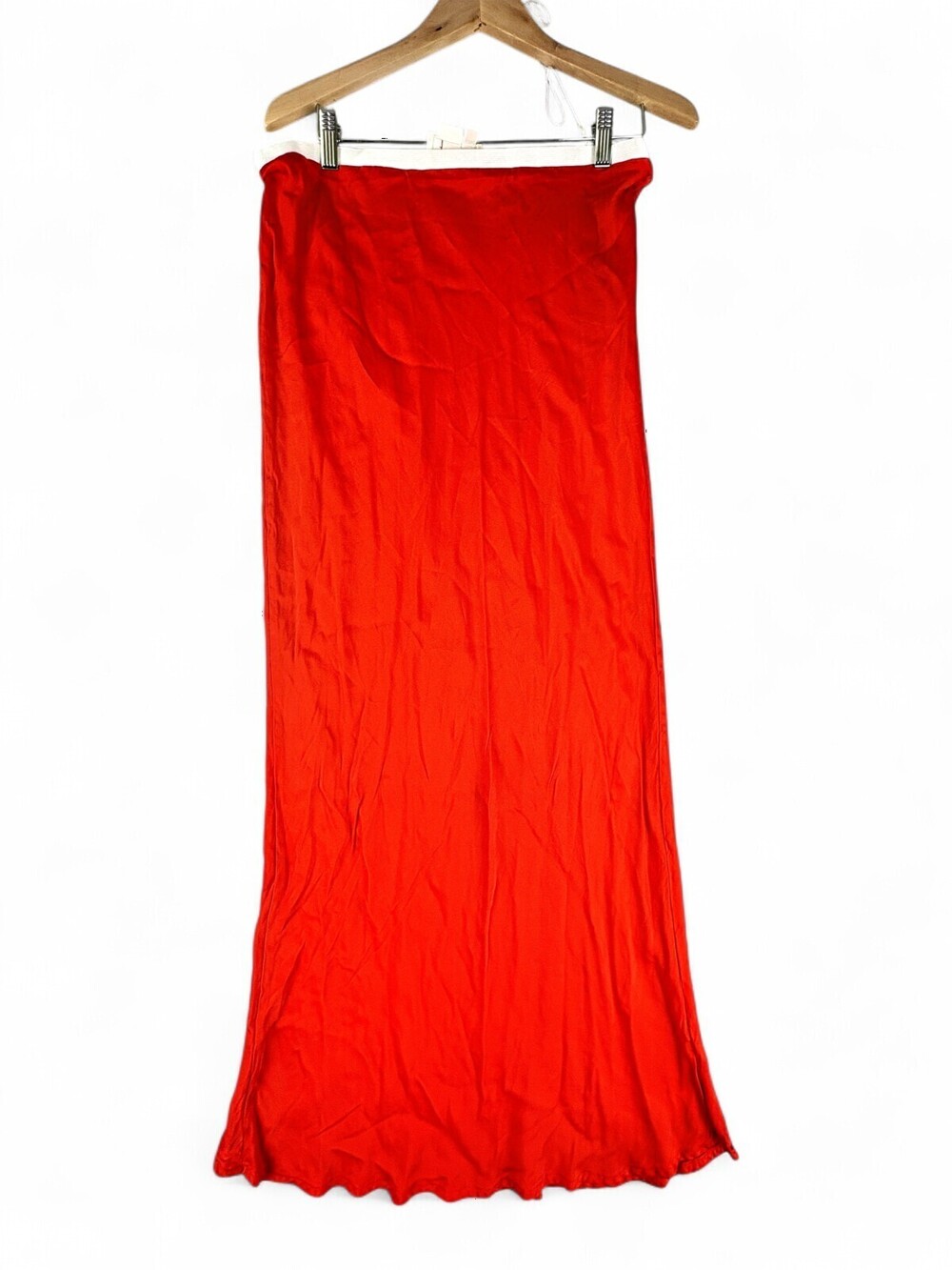 Anthropologie Red Maxi Skirt Size L - Flowy Summer Skirt